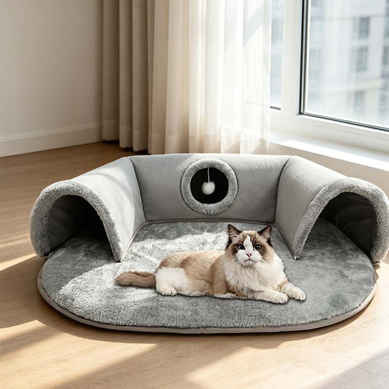 🐱✨ ¡OFERTA 50% OFF! Cama Túnel 2 en 1 para Gatos – Juego y Comodidad en Uno