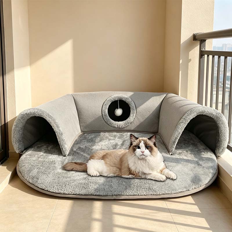 🐱✨ ¡OFERTA 50% OFF! Cama Túnel 2 en 1 para Gatos – Juego y Comodidad en Uno