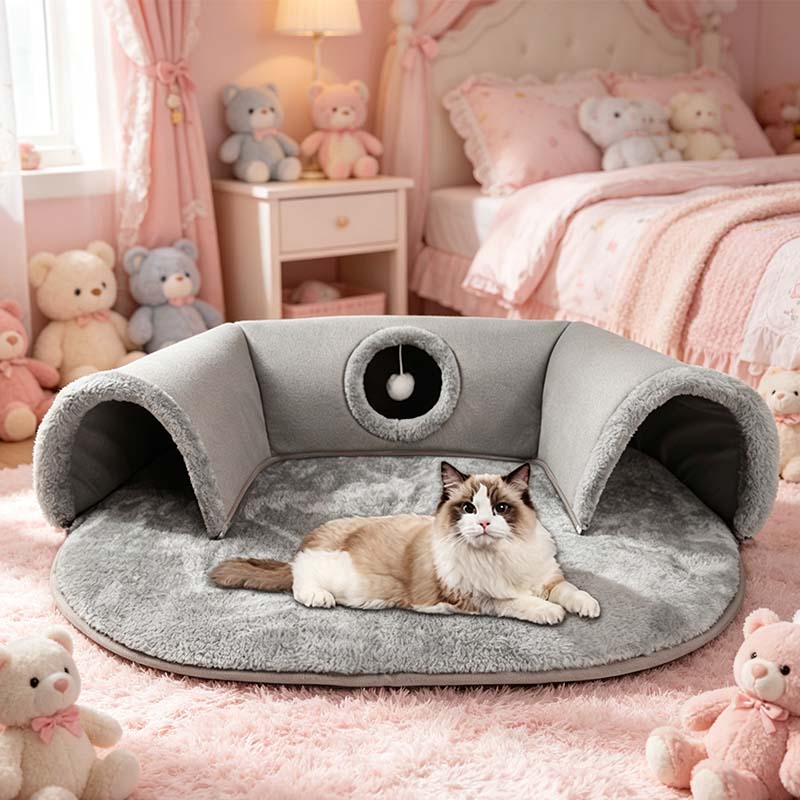 🐱✨ ¡OFERTA 50% OFF! Cama Túnel 2 en 1 para Gatos – Juego y Comodidad en Uno