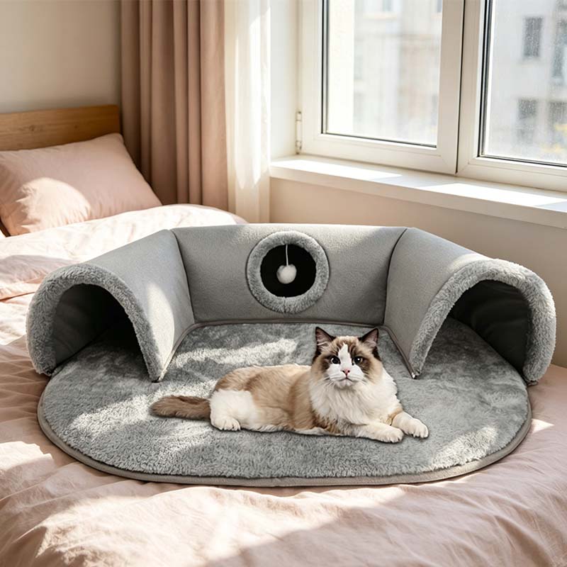 🐱✨ ¡OFERTA 50% OFF! Cama Túnel 2 en 1 para Gatos – Juego y Comodidad en Uno