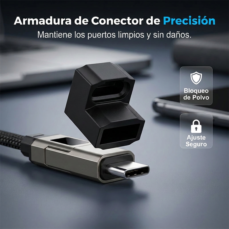 🔌⚡ ¡OFERTA 50% OFF! Cable de Llavero 4 en 1 – Carga Rápida y Siempre Contigo