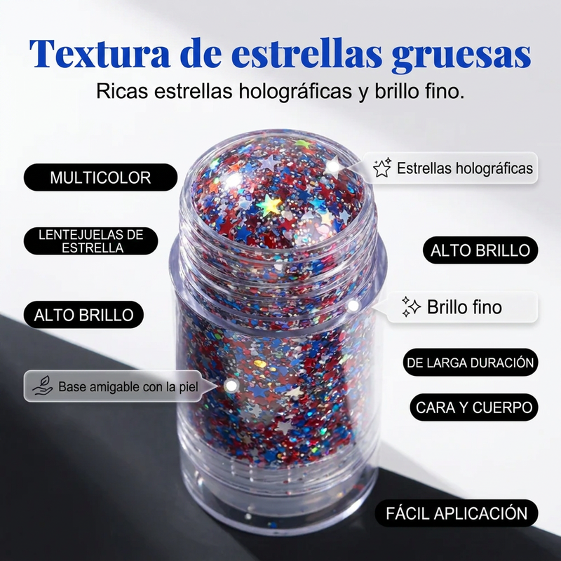 🎨 ¡OFERTA IMPERDIBLE! ¡50% DE DESCUENTO! ✨ Barra de purpurina multiusos: fácil de aplicar, brillo de larga duración 🌿