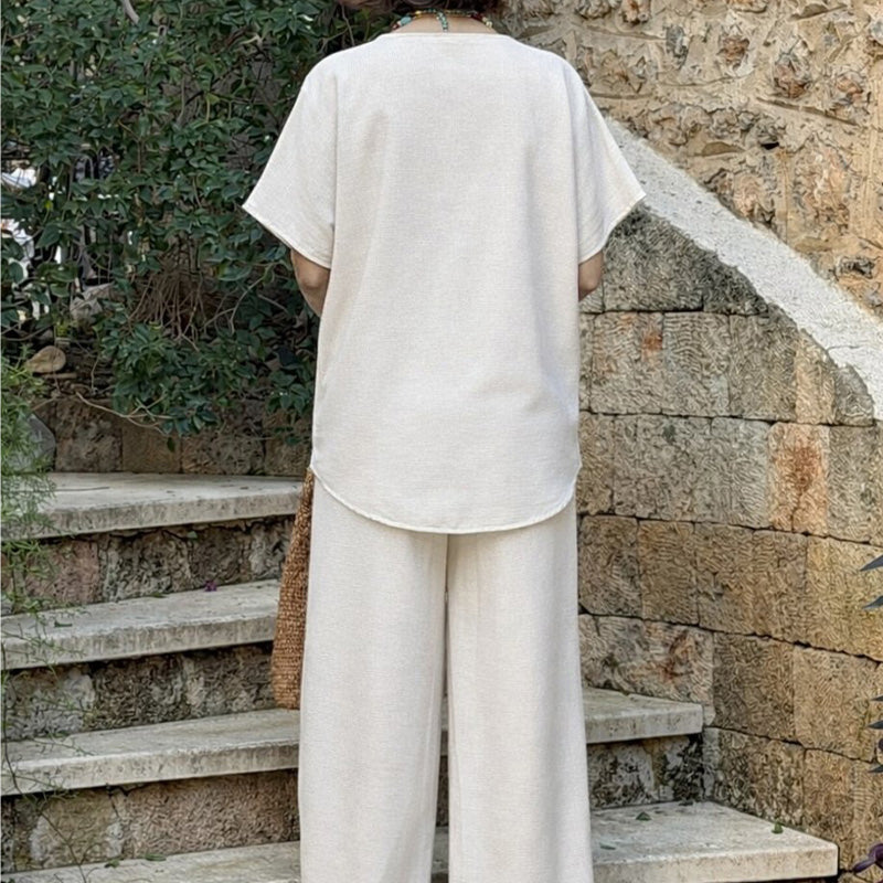 👗🔥 ¡OFERTA 50% OFF! Conjunto 2 Piezas de Lino – Elegancia y Comodidad Total