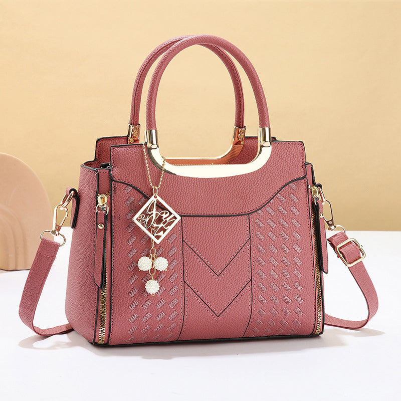 👜💥 ¡OFERTA RELÁMPAGO 50% OFF! Bolso de Mano Premium con Costuras en V – Elegancia y Organización Diaria