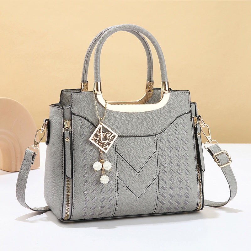 👜💥 ¡OFERTA RELÁMPAGO 50% OFF! Bolso de Mano Premium con Costuras en V – Elegancia y Organización Diaria