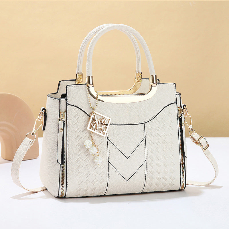 👜💥 ¡OFERTA RELÁMPAGO 50% OFF! Bolso de Mano Premium con Costuras en V – Elegancia y Organización Diaria