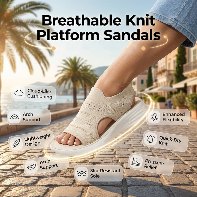 💥👡 ¡50% OFF! Sandalias de Plataforma Transpirables – Comodidad y Estilo Todo el Verano
