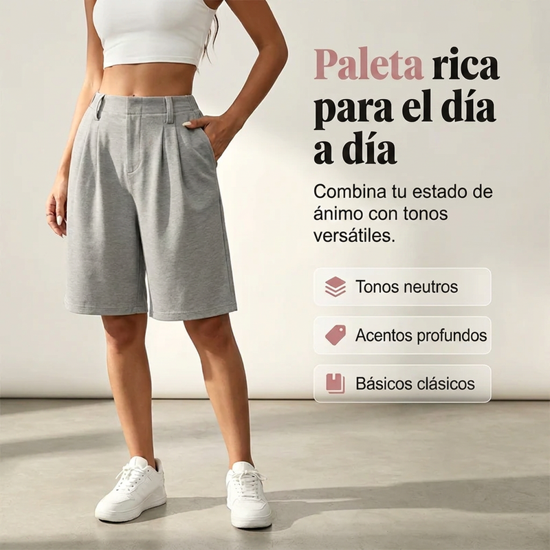 👗🔥¡50% DE DESCUENTO POR TIEMPO LIMITADO! Shorts plisados de talle alto para mujer: elegantes, cómodos y favorecedores ✨