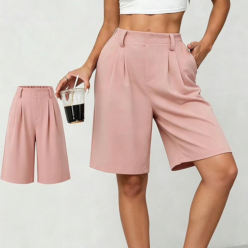 👗🔥¡50% DE DESCUENTO POR TIEMPO LIMITADO! Shorts plisados de talle alto para mujer: elegantes, cómodos y favorecedores ✨