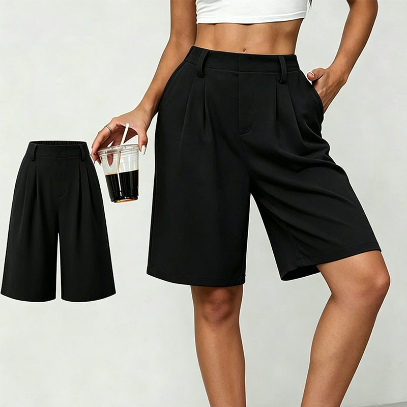 👗🔥¡50% DE DESCUENTO POR TIEMPO LIMITADO! Shorts plisados de talle alto para mujer: elegantes, cómodos y favorecedores ✨