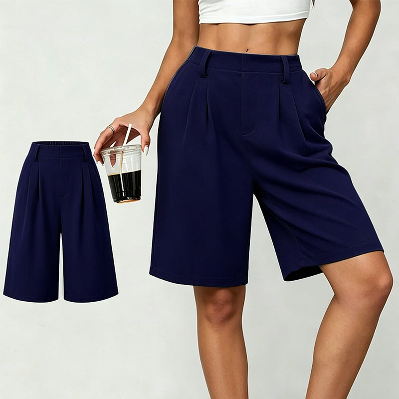 👗🔥¡50% DE DESCUENTO POR TIEMPO LIMITADO! Shorts plisados de talle alto para mujer: elegantes, cómodos y favorecedores ✨