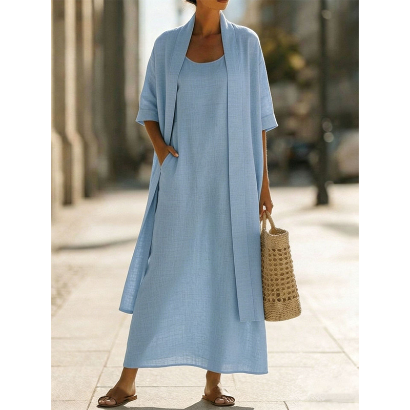 👗🔥 ¡OFERTA 50% OFF! Conjunto Maxi 2 Piezas – Estilo y Comodidad