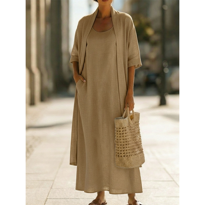 👗🔥 ¡OFERTA 50% OFF! Conjunto Maxi 2 Piezas – Estilo y Comodidad