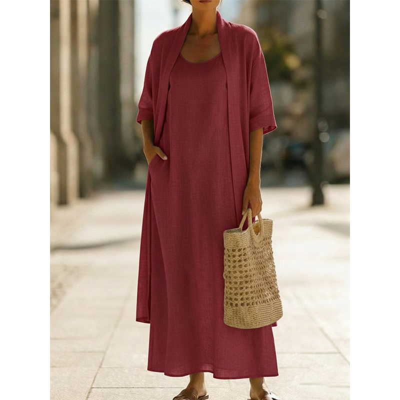 👗🔥 ¡OFERTA 50% OFF! Conjunto Maxi 2 Piezas – Estilo y Comodidad