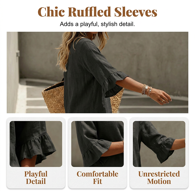 💤✨ ¡OFERTA RELÁMPAGO 50% OFF! Conjunto de Pijama «Effortless Elegance» – Comodidad y Estilo Todo el Día