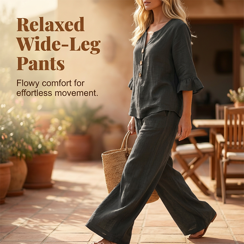 💤✨ ¡OFERTA RELÁMPAGO 50% OFF! Conjunto de Pijama «Effortless Elegance» – Comodidad y Estilo Todo el Día