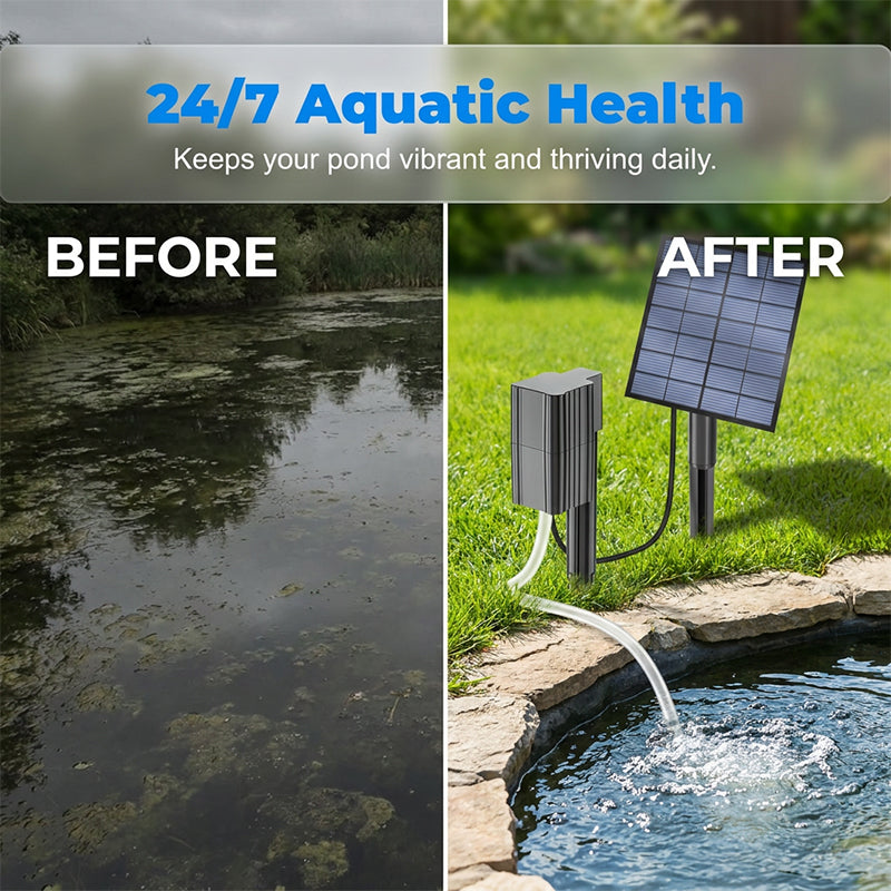 🔥🌞 ¡50% DE DESCUENTO! Aireador Solar para Estanques – Oxígeno Natural 24/7 para tus Peces 🐟💧