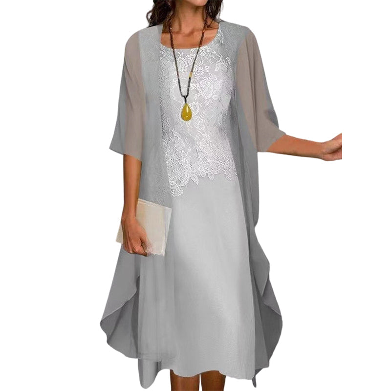 💥 ¡50% DE DESCUENTO HOY! Vestido Elegante de Gasa en Capas – Luce Sofisticada y Glamourosa ✨👗