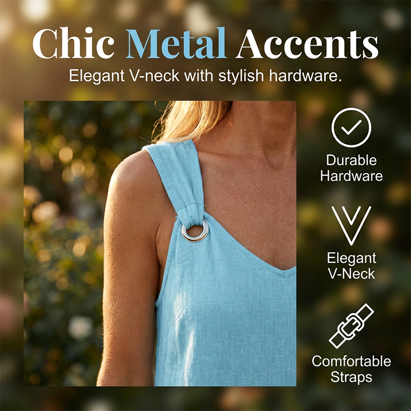 🌞💃 ¡OFERTA RELÁMPAGO 50% OFF! Vestido Largo Sin Mangas con Escote en V – Elegancia Fresca de Verano