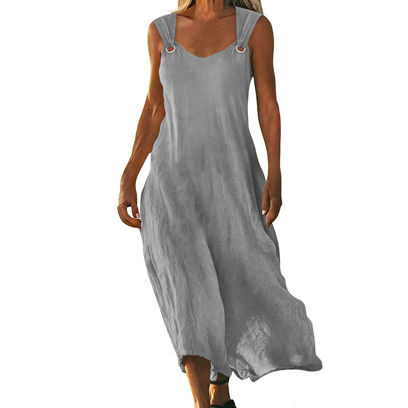 🌞💃 ¡OFERTA RELÁMPAGO 50% OFF! Vestido Largo Sin Mangas con Escote en V – Elegancia Fresca de Verano