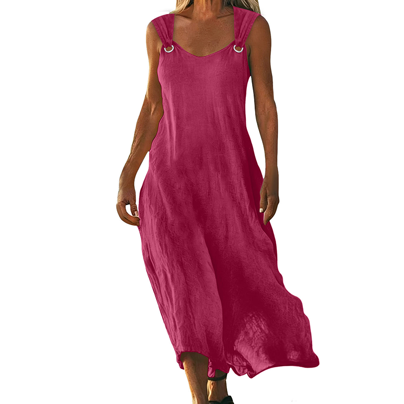 🌞💃 ¡OFERTA RELÁMPAGO 50% OFF! Vestido Largo Sin Mangas con Escote en V – Elegancia Fresca de Verano