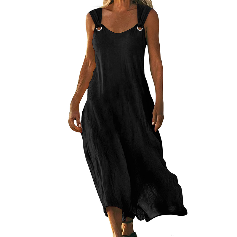 🌞💃 ¡OFERTA RELÁMPAGO 50% OFF! Vestido Largo Sin Mangas con Escote en V – Elegancia Fresca de Verano