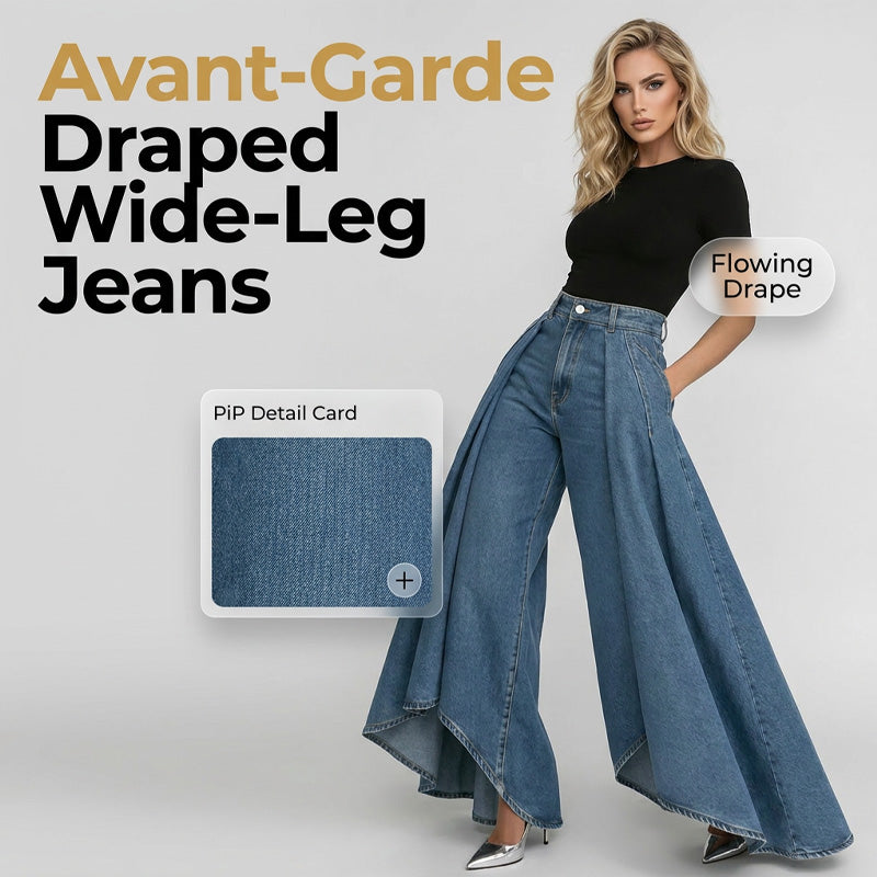 🔥💎 ¡OFERTA RELÁMPAGO 50% OFF! Jeans de Mujer Talle Alto y Pierna Ancha – Estilo de Alta Costura