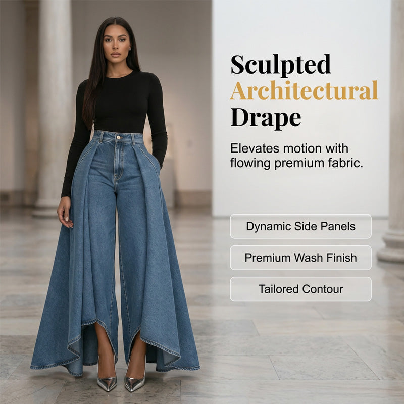 🔥💎 ¡OFERTA RELÁMPAGO 50% OFF! Jeans de Mujer Talle Alto y Pierna Ancha – Estilo de Alta Costura