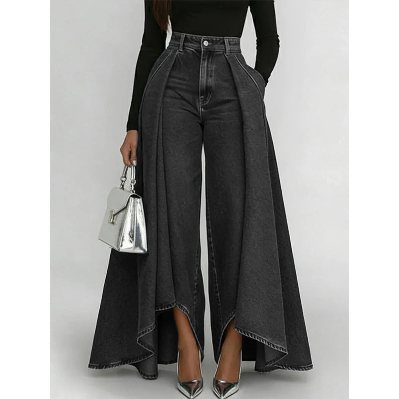 🔥💎 ¡OFERTA RELÁMPAGO 50% OFF! Jeans de Mujer Talle Alto y Pierna Ancha – Estilo de Alta Costura