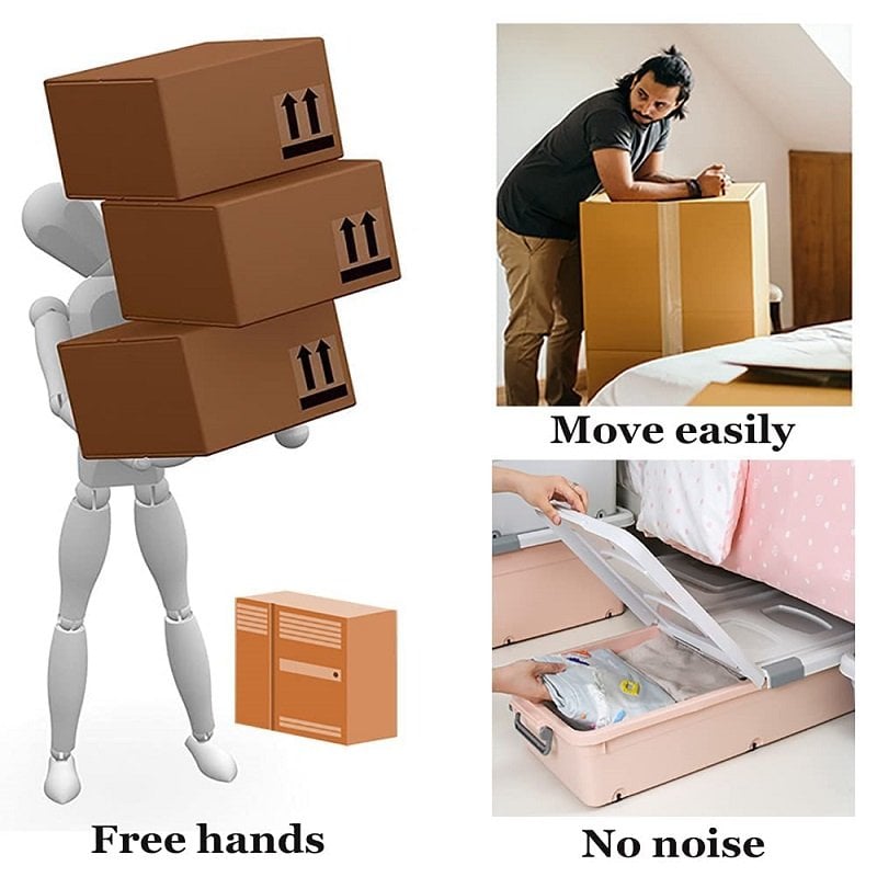 🛒✨ ¡50% OFF! Ruedas Universales 360° para Cajas – Mueve Todo Sin Esfuerzo