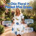 🌸👗 ¡OFERTA RELÁMPAGO 50% OFF! Minivestido Floral Chic con Volantes y Bolsillos – Look Veraniego Irresistible