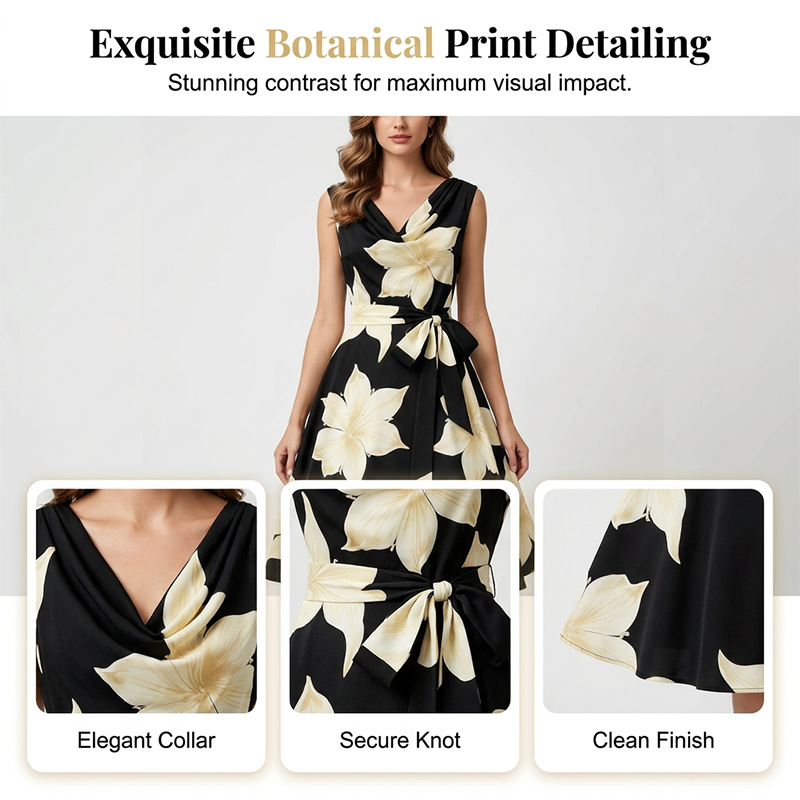 🌸✨ ¡OFERTA 50% OFF! Vestido Floral Corte en A – Elegancia y Comodidad para Cualquier Ocasión