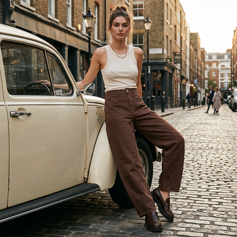 👖✨ ¡OFERTA 50% OFF! Pantalón de Cintura Alta Pierna Ancha – Estilo y Comodidad