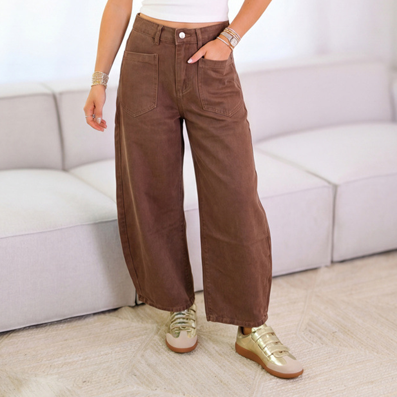 👖✨ ¡OFERTA 50% OFF! Pantalón de Cintura Alta Pierna Ancha – Estilo y Comodidad