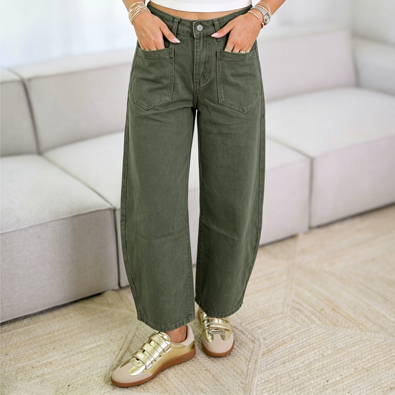 👖✨ ¡OFERTA 50% OFF! Pantalón de Cintura Alta Pierna Ancha – Estilo y Comodidad