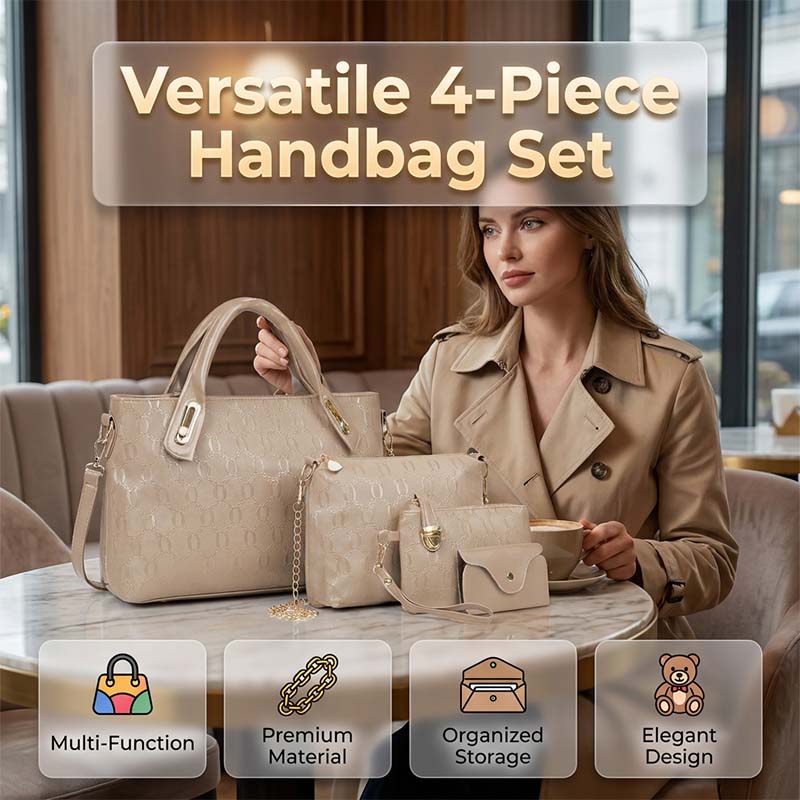 👜🔥 ¡50% OFF! Set de 4 Bolsos para Mujer – Elegancia, Espacio y Estilo en un Solo Pack