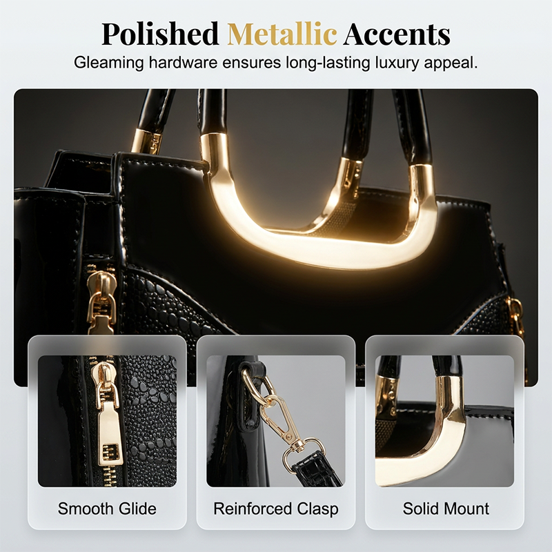 💼✨ ¡50% OFF! Bolso de Mano con Relieve de Cocodrilo – Elegancia Moderna y Versátil