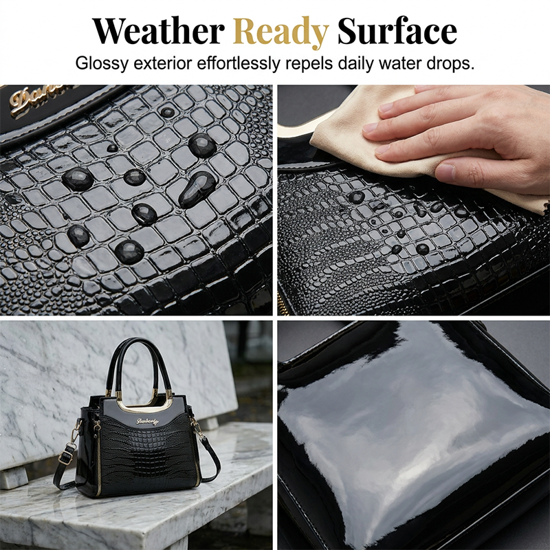 💼✨ ¡50% OFF! Bolso de Mano con Relieve de Cocodrilo – Elegancia Moderna y Versátil