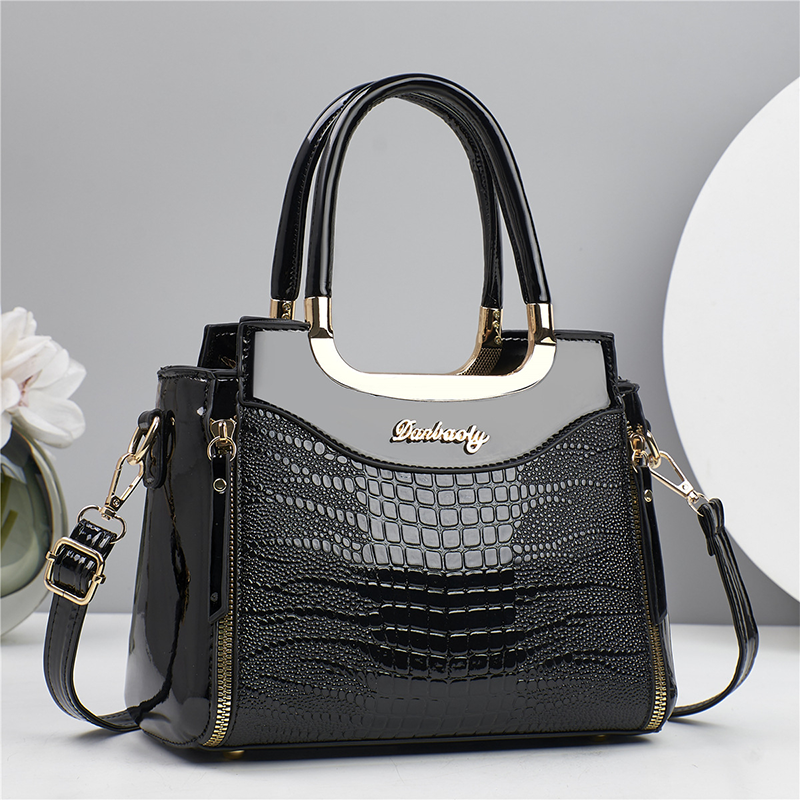 💼✨ ¡50% OFF! Bolso de Mano con Relieve de Cocodrilo – Elegancia Moderna y Versátil