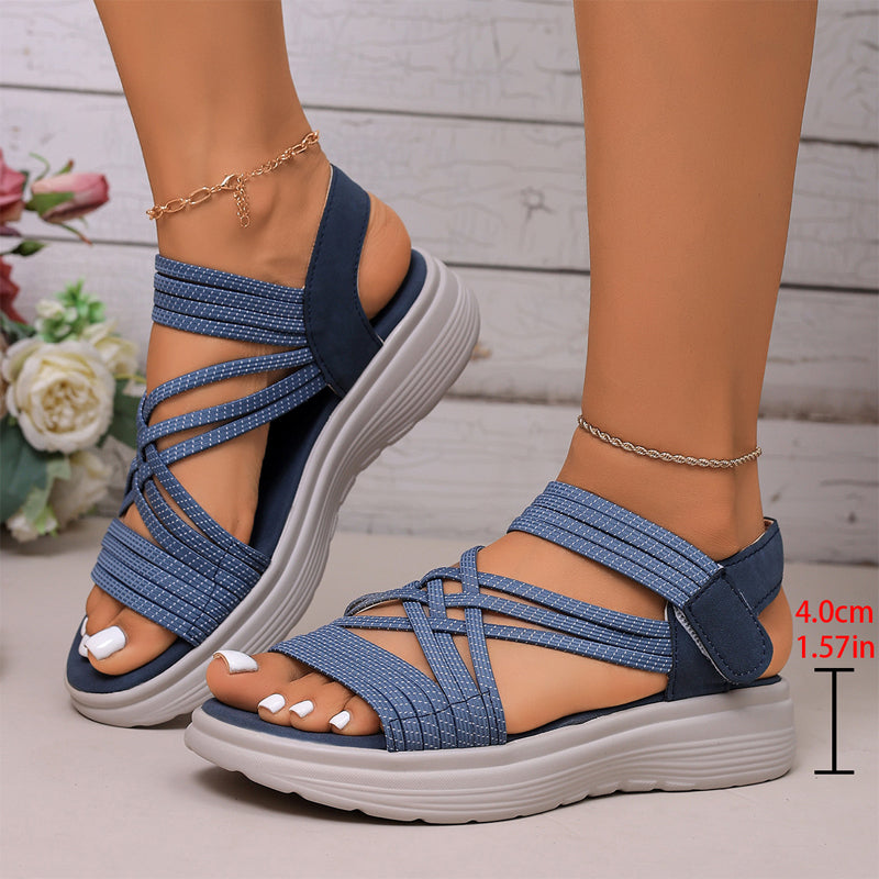 👡✨ ¡50% OFF! Sandalias de Plataforma con Correas Elásticas – Comodidad y Estilo Todo el Día