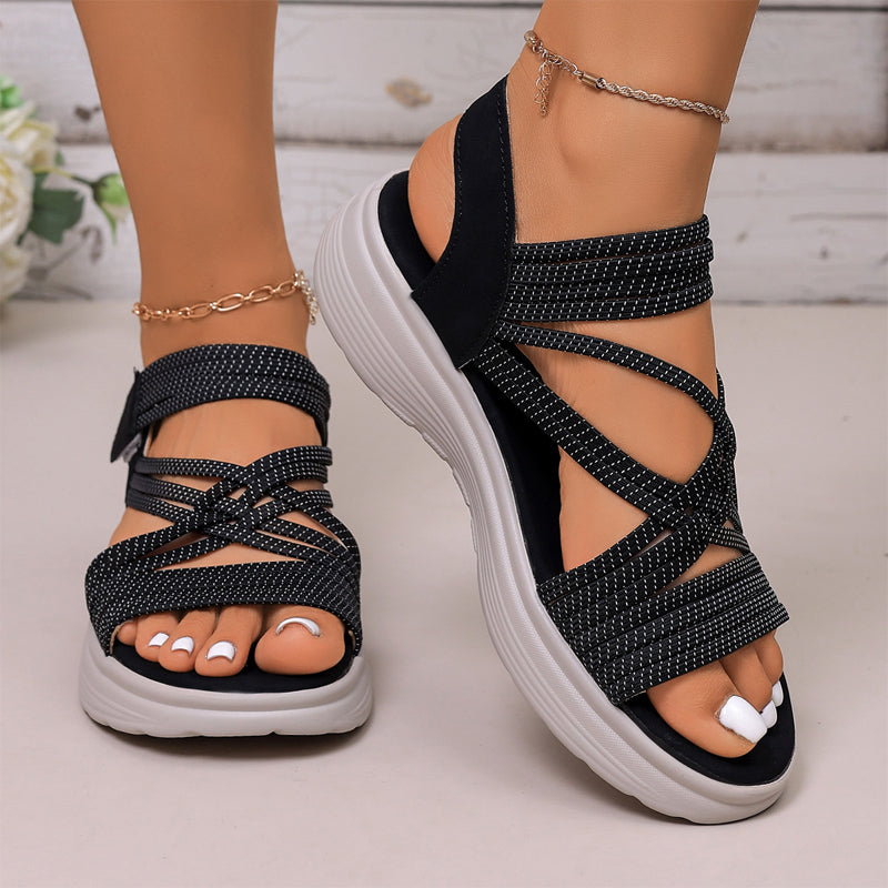 👡✨ ¡50% OFF! Sandalias de Plataforma con Correas Elásticas – Comodidad y Estilo Todo el Día