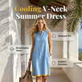 🌞💃 ¡50% OFF! Vestido de Verano Escote en V – Fresco, Ligero y Elegante