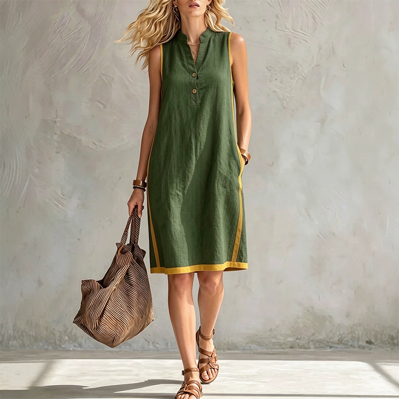 🌞💃 ¡50% OFF! Vestido de Verano Escote en V – Fresco, Ligero y Elegante