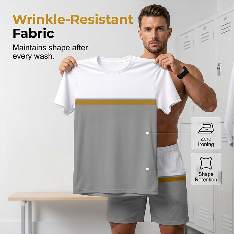 🔥💥 ¡50% DE DESCUENTO! Conjunto Deportivo Transpirable de Bloques de Color – ¡Compra Más y Ahorra Más!