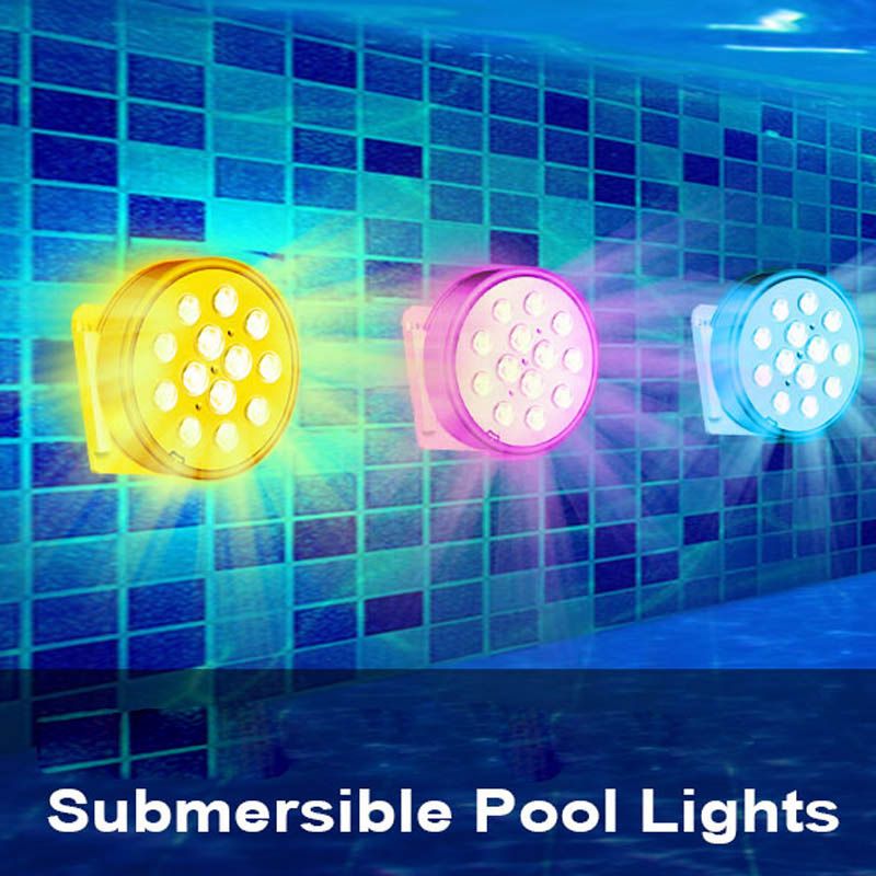🌊✨ ¡50% OFF! Luces LED Sumergibles para Piscina – Fiesta de 16 Colores con Control Remoto