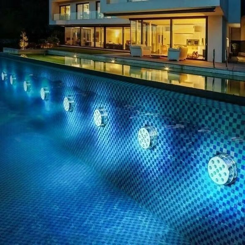 🌊✨ ¡50% OFF! Luces LED Sumergibles para Piscina – Fiesta de 16 Colores con Control Remoto