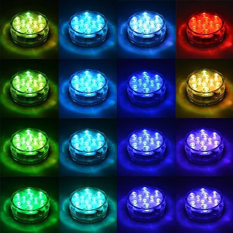 🌊✨ ¡50% OFF! Luces LED Sumergibles para Piscina – Fiesta de 16 Colores con Control Remoto