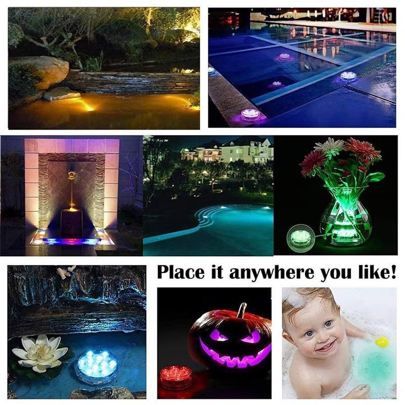 🌊✨ ¡50% OFF! Luces LED Sumergibles para Piscina – Fiesta de 16 Colores con Control Remoto