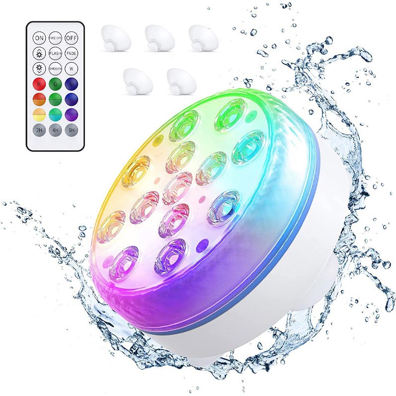 🌊✨ ¡50% OFF! Luces LED Sumergibles para Piscina – Fiesta de 16 Colores con Control Remoto
