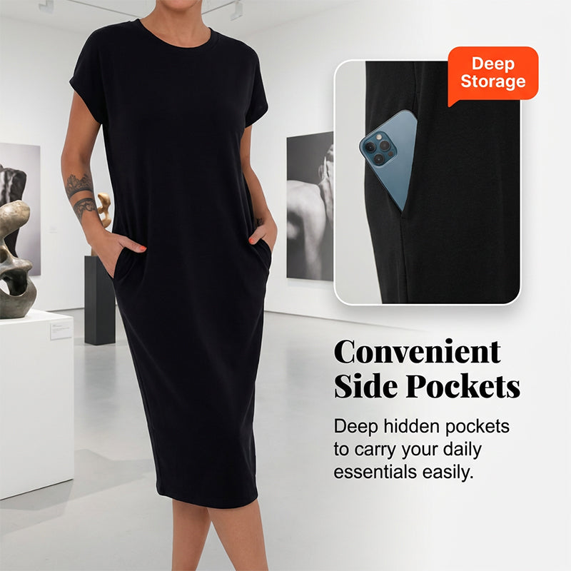 💥👗 ¡50% OFF! Vestido Holgado Midi para Mujer – Comodidad y Estilo Todo el Día